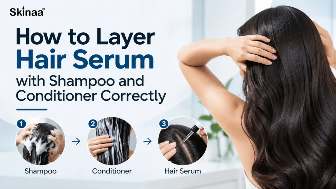 How to Layer Hair Serum with Shampoo and Conditioner Correctly