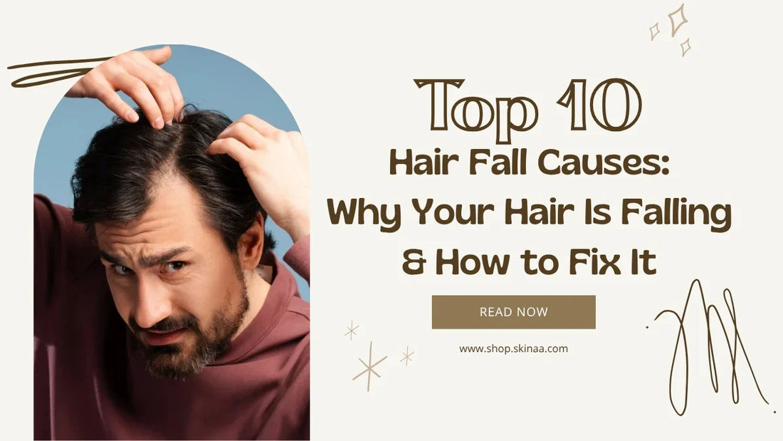 Why Hair Fall Top 10 Hair Fall Causes: Why Your Hair Is Falling & How to Fix It – Skinaa