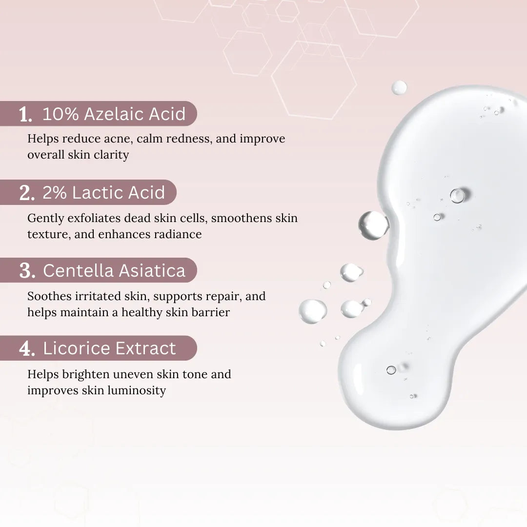 Skinaa 10% Azelaic Acid Serum | Pigmentation & Acne Control | 30 ml