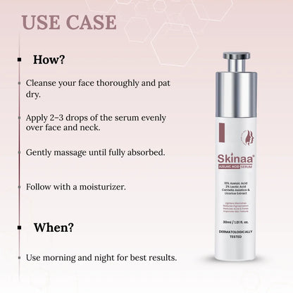Skinaa 10% Azelaic Acid Serum | Pigmentation & Acne Control | 30 ml