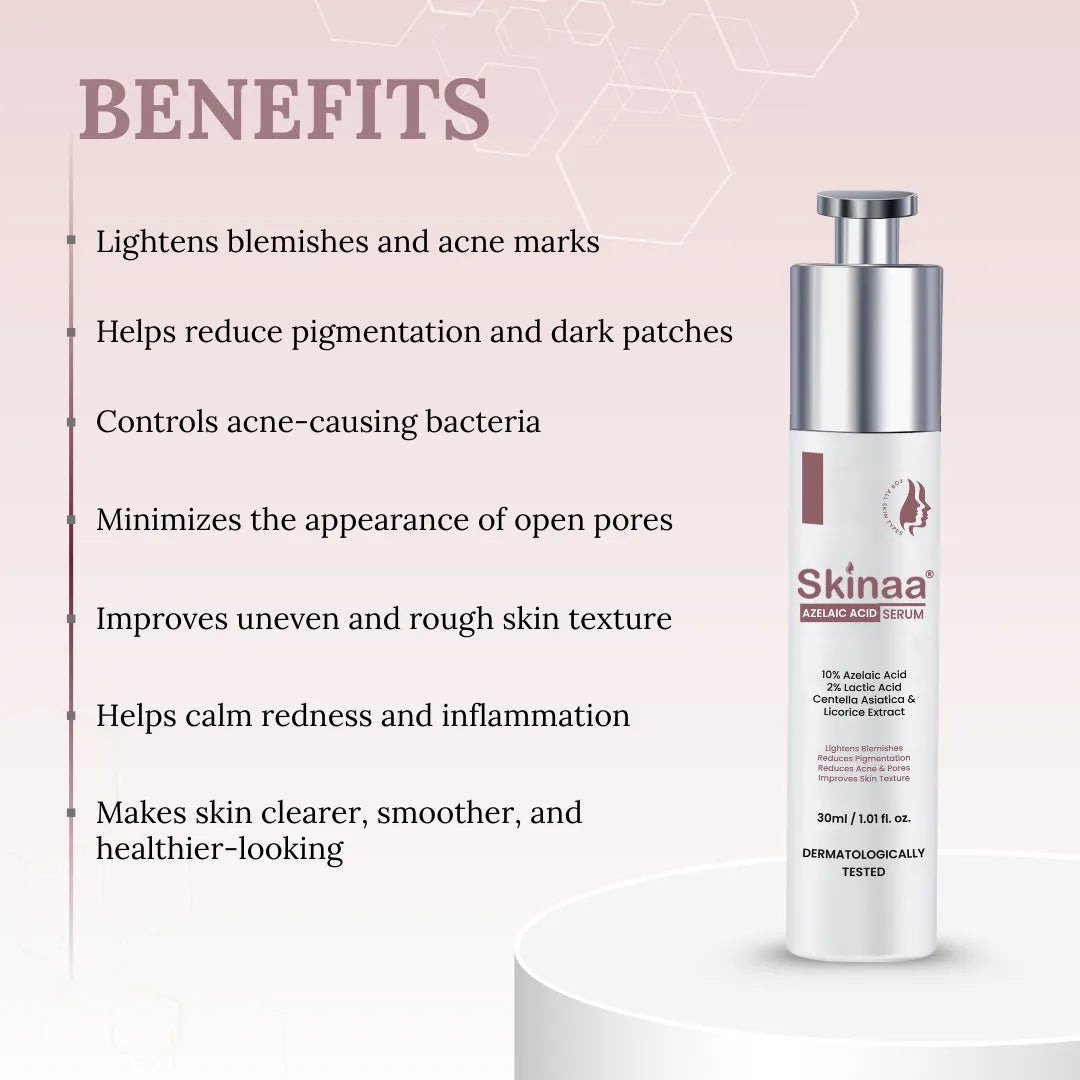 Skinaa 10% Azelaic Acid Serum | Pigmentation & Acne Control | 30 ml