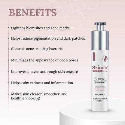 Skinaa 10% Azelaic Acid Serum | Pigmentation & Acne Control | 30 ml