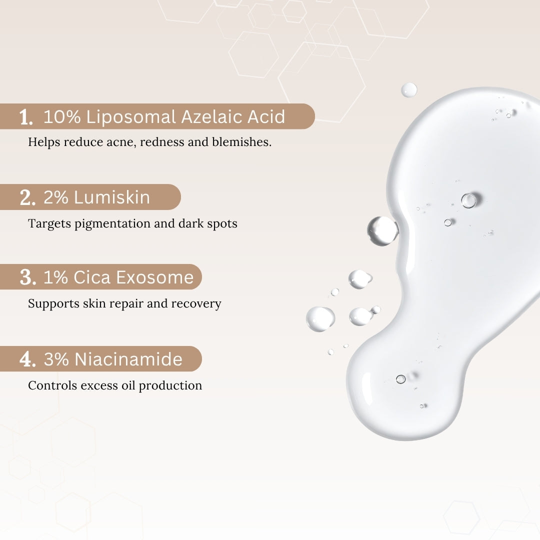 Skinaa 10% Azelaic Acid Serum | Pigmentation & Acne Control | 30 ml