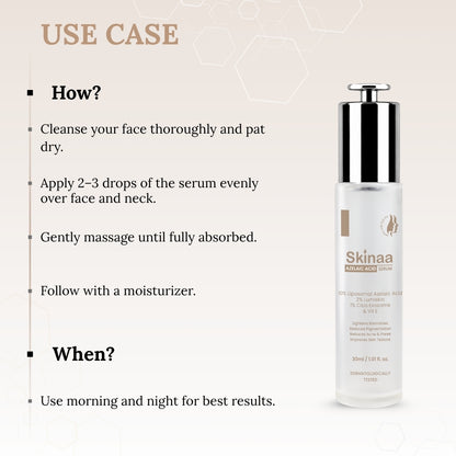 Skinaa 10% Azelaic Acid Serum | Pigmentation & Acne Control | 30 ml