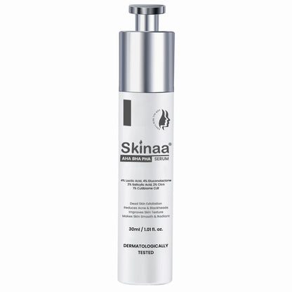 Skinaa AHA BHA PHA Gentle Exfoliating Serum | Acne & Blackhead Control | 30 ml