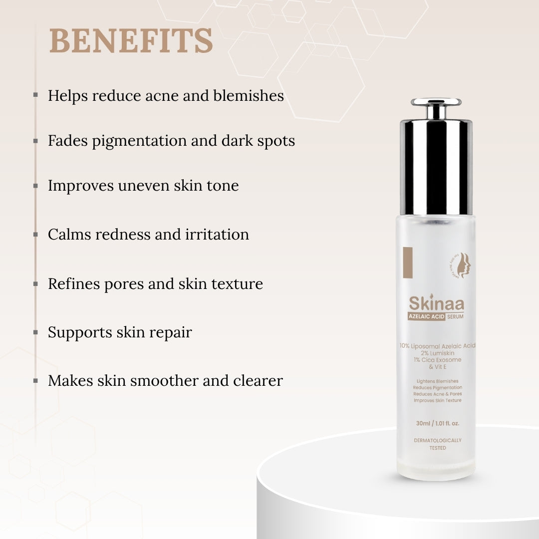 Skinaa 10% Azelaic Acid Serum | Pigmentation & Acne Control | 30 ml