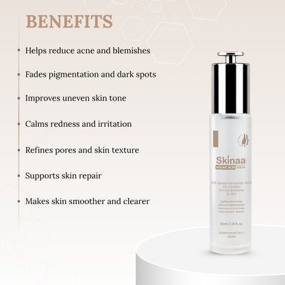 Skinaa 10% Azelaic Acid Serum | Pigmentation & Acne Control | 30 ml