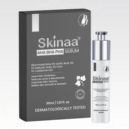 Skinaa AHA BHA PHA Gentle Exfoliating Serum | Acne & Blackhead Control | 30 ml