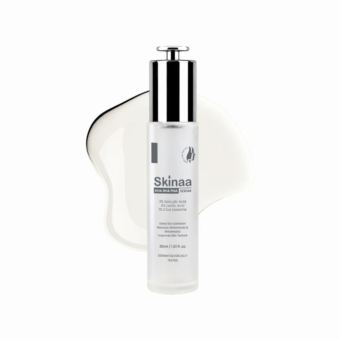 Skinaa AHA BHA PHA Gentle Exfoliating Serum | Acne & Blackhead Control | 30 ml