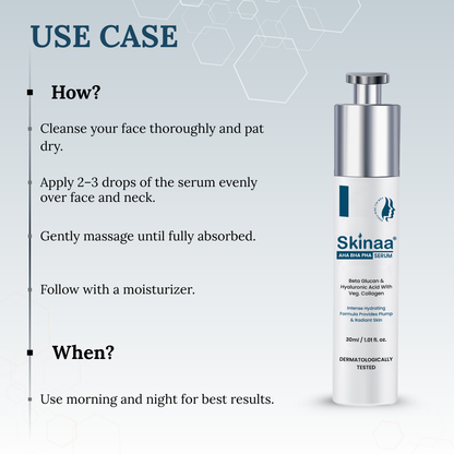 Skinaa 2% Hyaluronic Acid Serum for Deep Hydration & Plumping Face Serum | 30 ml