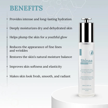 Skinaa 2% Hyaluronic Acid Serum for Deep Hydration & Plumping Face Serum | 30 ml