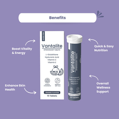 Skinaa Vantalite Effervescent Tablets – Orange Flavour | 15 Tablets