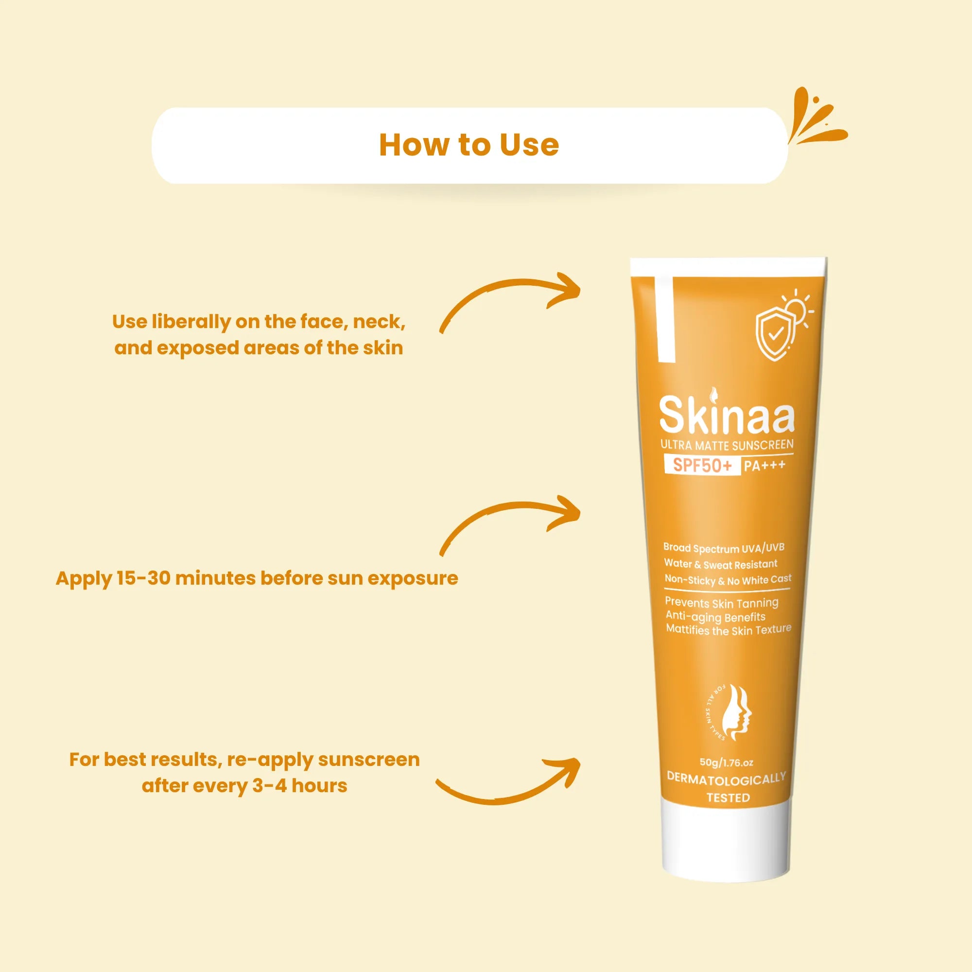 Skinaa Ultra Matte Sunscreen Spf 50+ Pa+++
