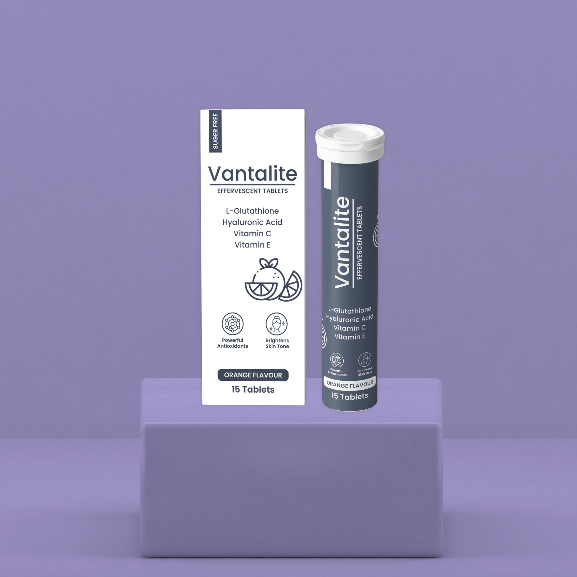 Skinaa Vantalite Effervescent Tablets – Orange Flavour