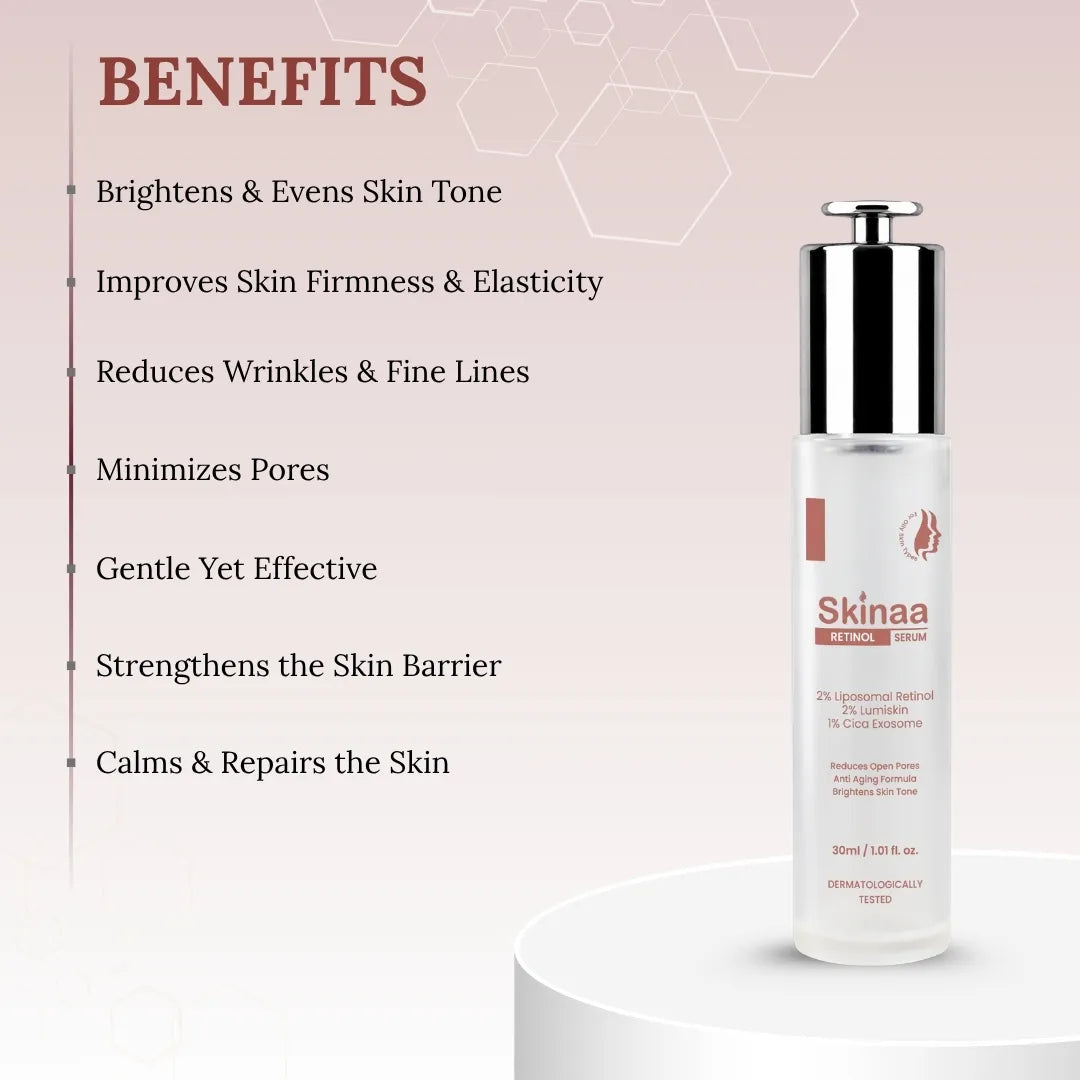 Skinaa Retinol Anti Aging Serum | Face Serum for Wrinkles, Fine Lines & Open Pores | 30 ml