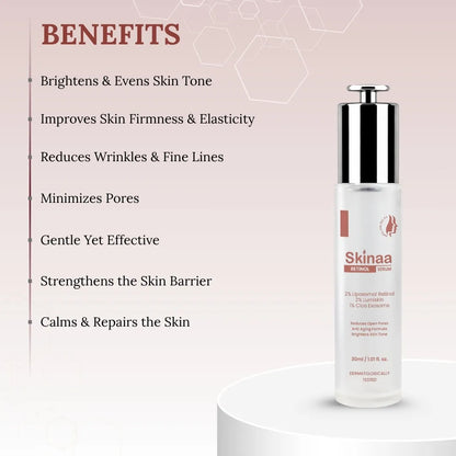 Skinaa Retinol Anti Aging Serum | Face Serum for Wrinkles, Fine Lines & Open Pores | 30 ml