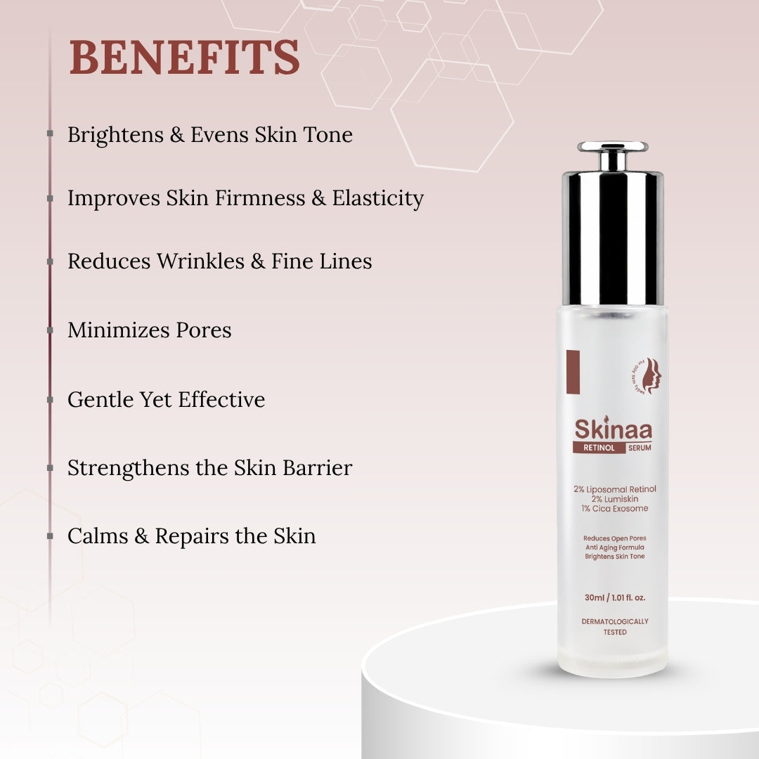 Skinaa Retinol Anti Aging Serum | Face Serum for Wrinkles, Fine Lines & Open Pores | 30 ml