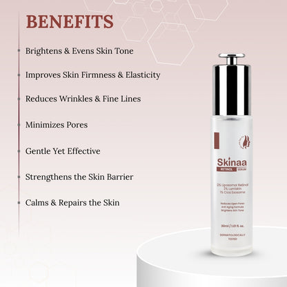 Skinaa Retinol Anti Aging Serum | Face Serum for Wrinkles, Fine Lines & Open Pores | 30 ml