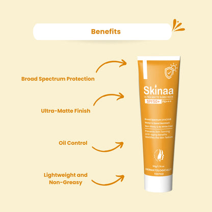 Skinaa Ultra Matte Sunscreen Spf 50+ Pa+++