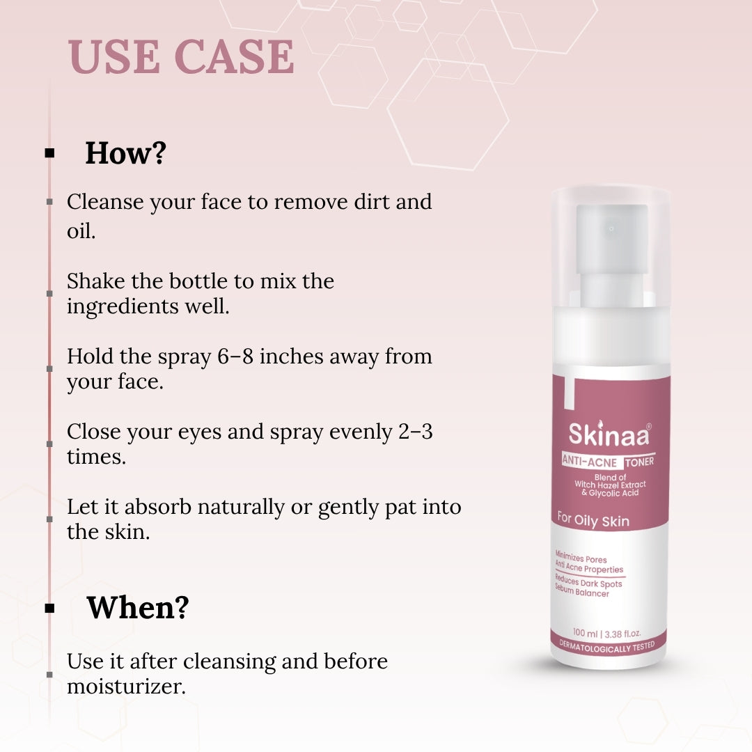 Skinaa Anti-Acne Toner with Witch Hazel & Glycolic Acid 100ml