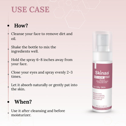Skinaa Anti-Acne Toner with Witch Hazel & Glycolic Acid 100ml