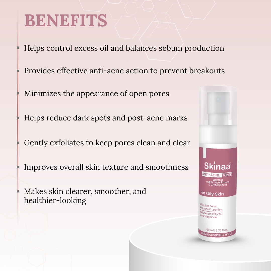 Skinaa Anti-Acne Toner with Witch Hazel & Glycolic Acid 100ml