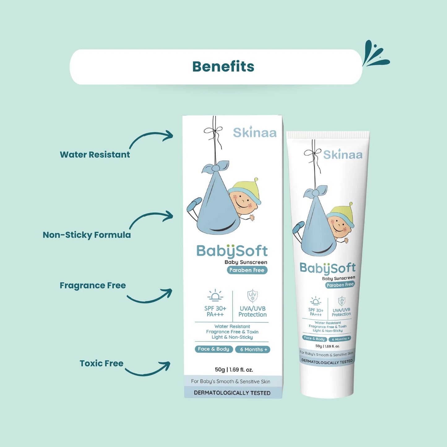 Skinaa Babysoft Baby Sunscreen Spf 30+ Pa+++