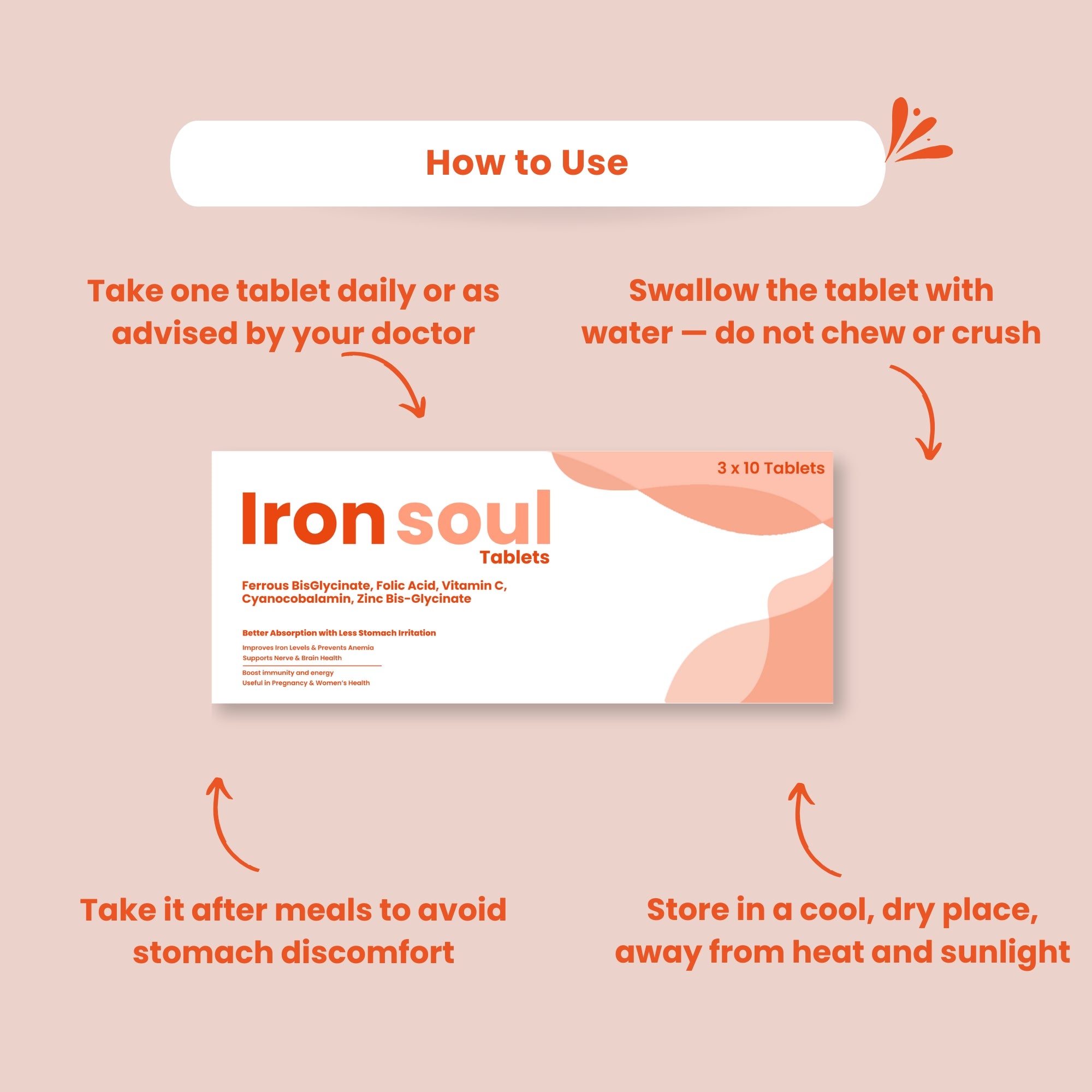 Ironsole Tablets - (3X10) - 30 Tablets