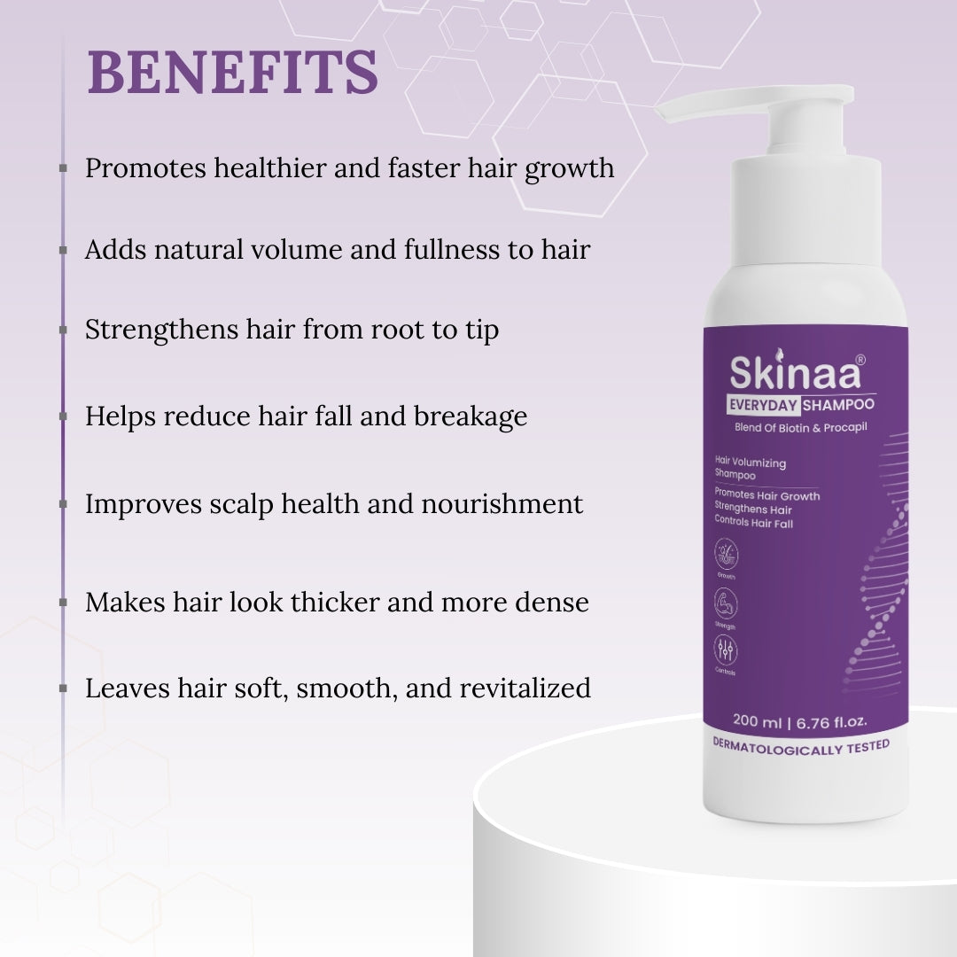 Skinaa Everyday Hair Growth Shampoo | Anti Hair Fall & Hair Strengthening | 200 ml