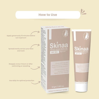 Skinaa Tinted Sunscreen Gel Spf50+ Pa+++