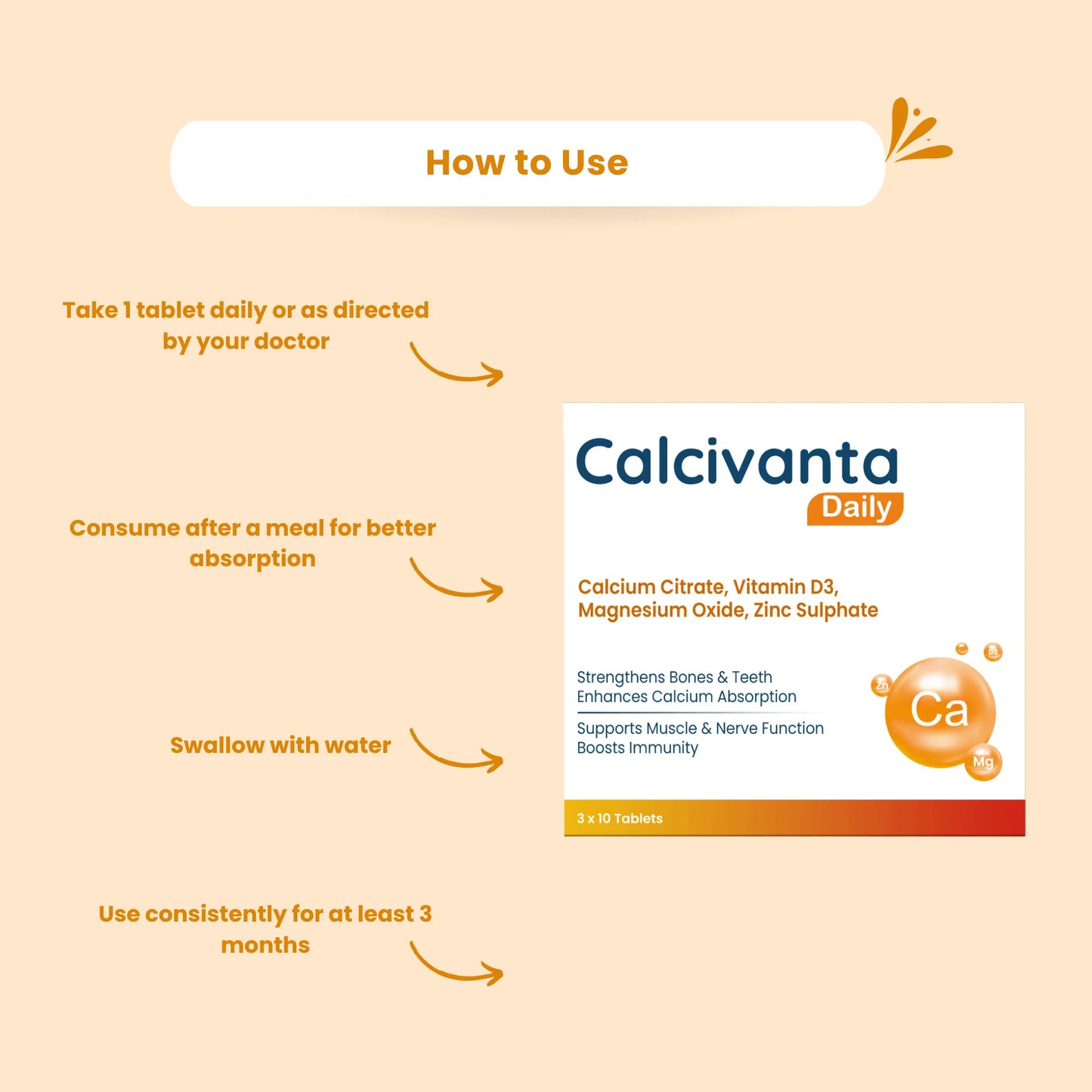 Calcivanta Daily Tablets - (3x10)- 30 Tablets
