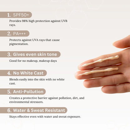 Skinaa Tinted Sunscreen Gel SPF50 PA+++