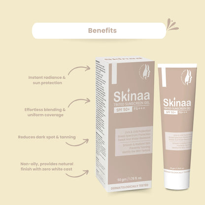 Skinaa Tinted Sunscreen Gel Spf50+ Pa+++