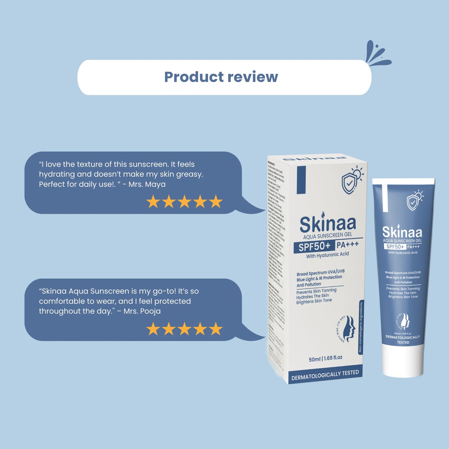 Skinaa Aqua Sunscreen Spf 50+ Pa+++