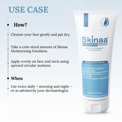 Skinaa Moisturizing Emulsion for Skin Barrier Repair & Long-Lasting Hydration | 100 g