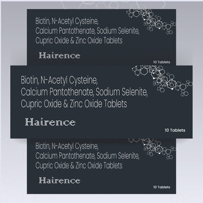 Hairence Biotin Tablets for Hair Growth and Anti- Grey Hair Formula | Pack of 3