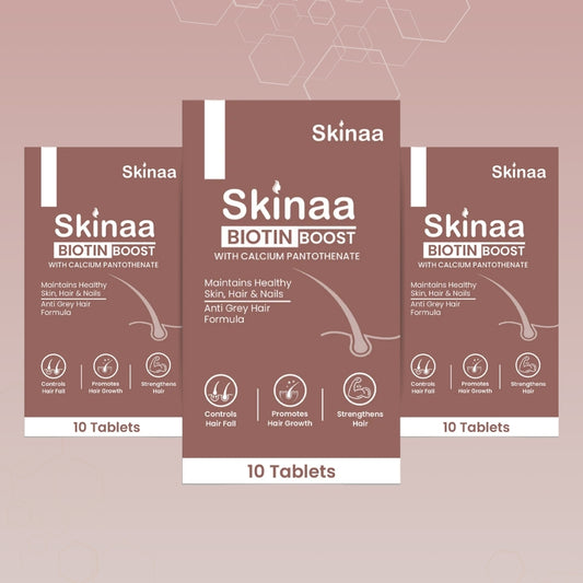 Skinaa Biotin Boost Tablets for Hair Growth & Hair Fall Control | Pack of 3