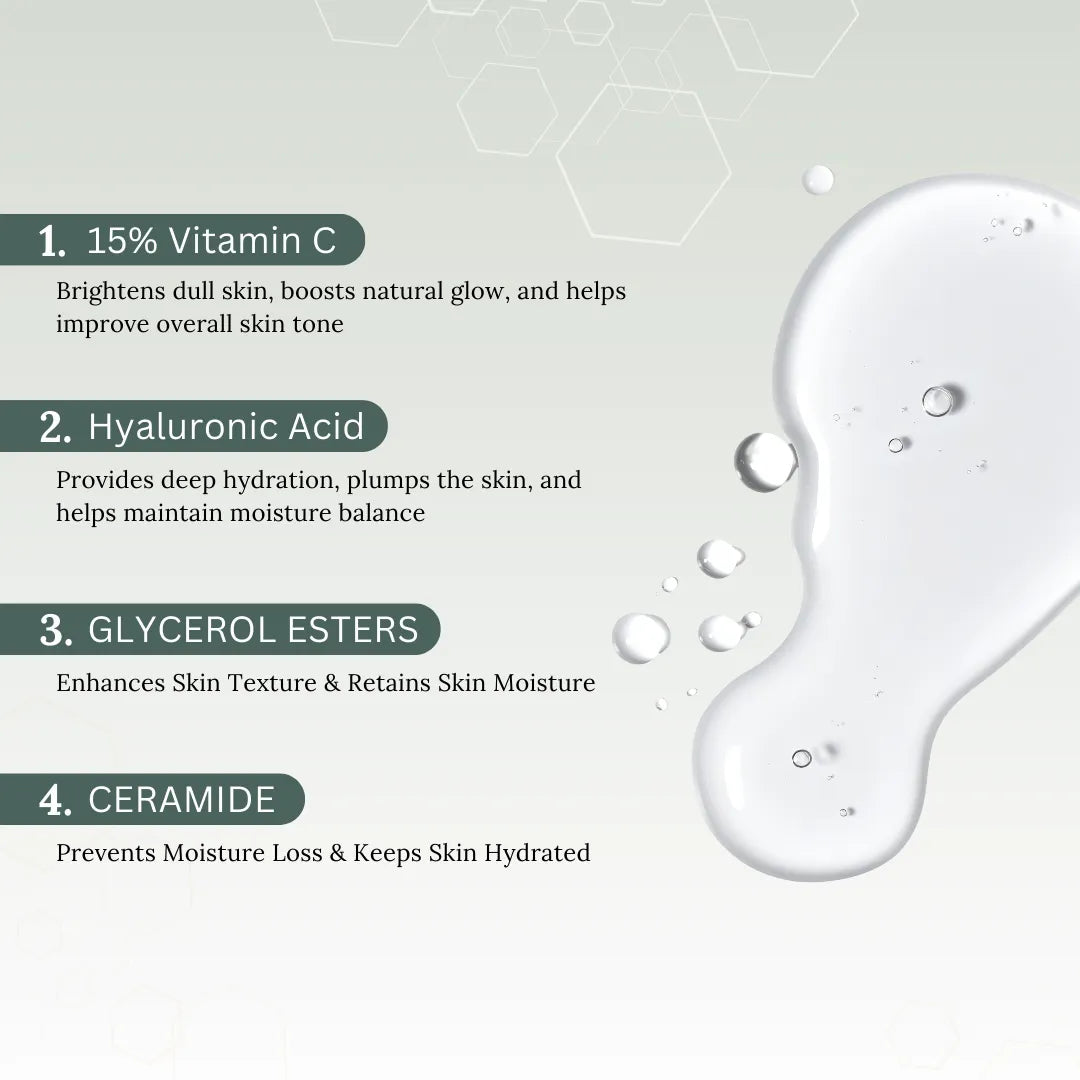 Skinaa Vitamin C Serum 15% | Brightening & Anti-Aging Face Serum for Glowing Skin | 30 ml