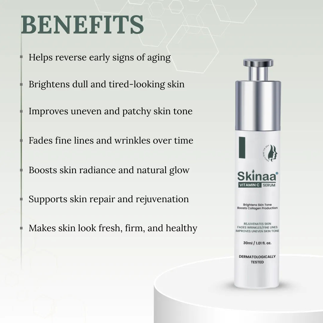 Skinaa Vitamin C Serum 15% | Brightening & Anti-Aging Face Serum for Glowing Skin | 30 ml