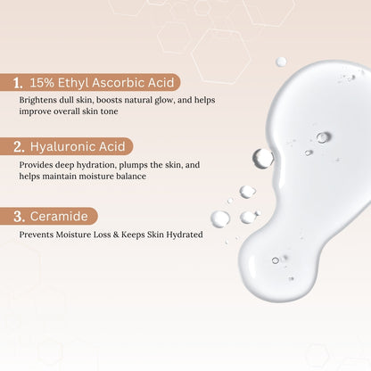 Skinaa Vitamin C Serum 15% | Brightening & Anti-Aging Face Serum for Glowing Skin | 30 ml