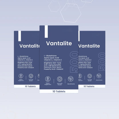 Vantalite L-Glutathione 500 mg Tablets | 10 Tabs | Pack of 3