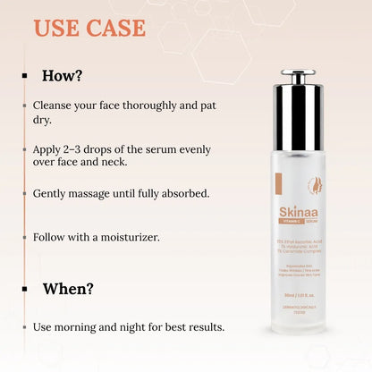 Skinaa Vitamin C Serum 15% | Brightening & Anti-Aging Face Serum for Glowing Skin | 30 ml