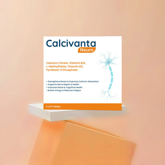 Calcivanta Neuro Vitamin B12 L-Methylfolate Calcium Citrate Tablets for Nerve Health
