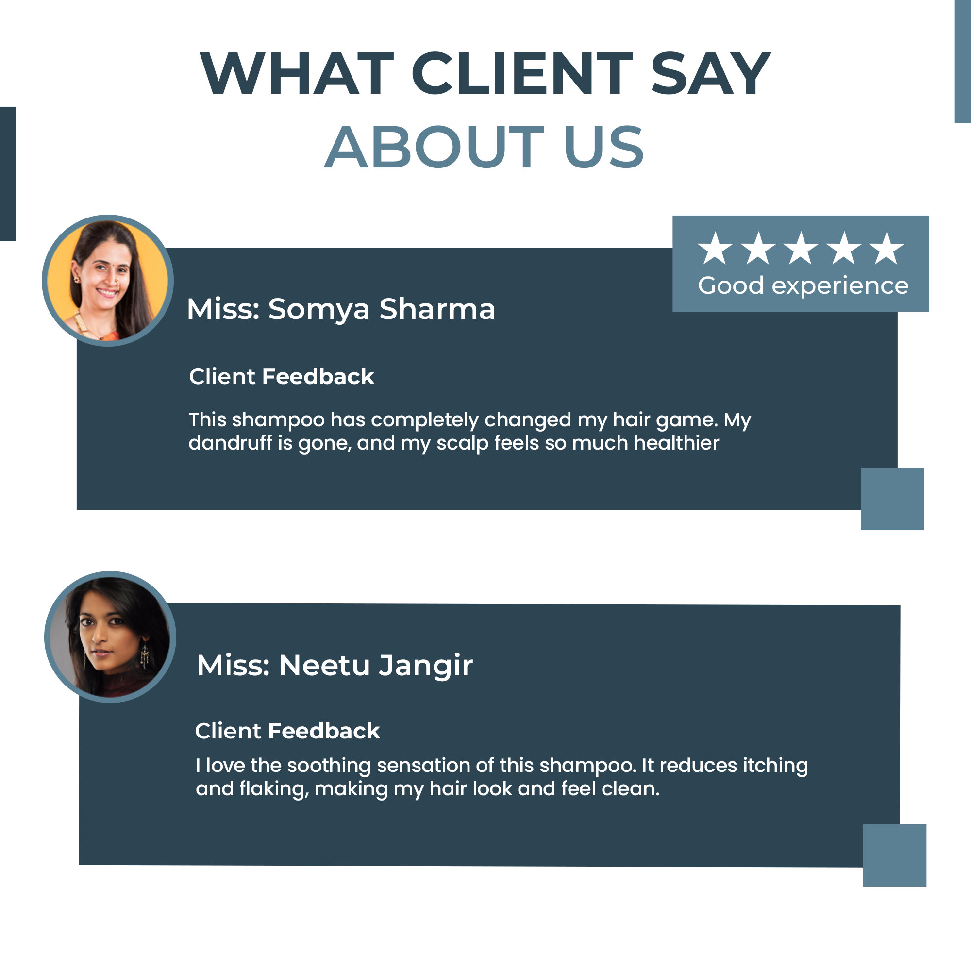 Customer reviews of Skinaa Anti-Dandruff Shampoo highlighting relief from dandruff, itching, and flaking with healthier scalp results