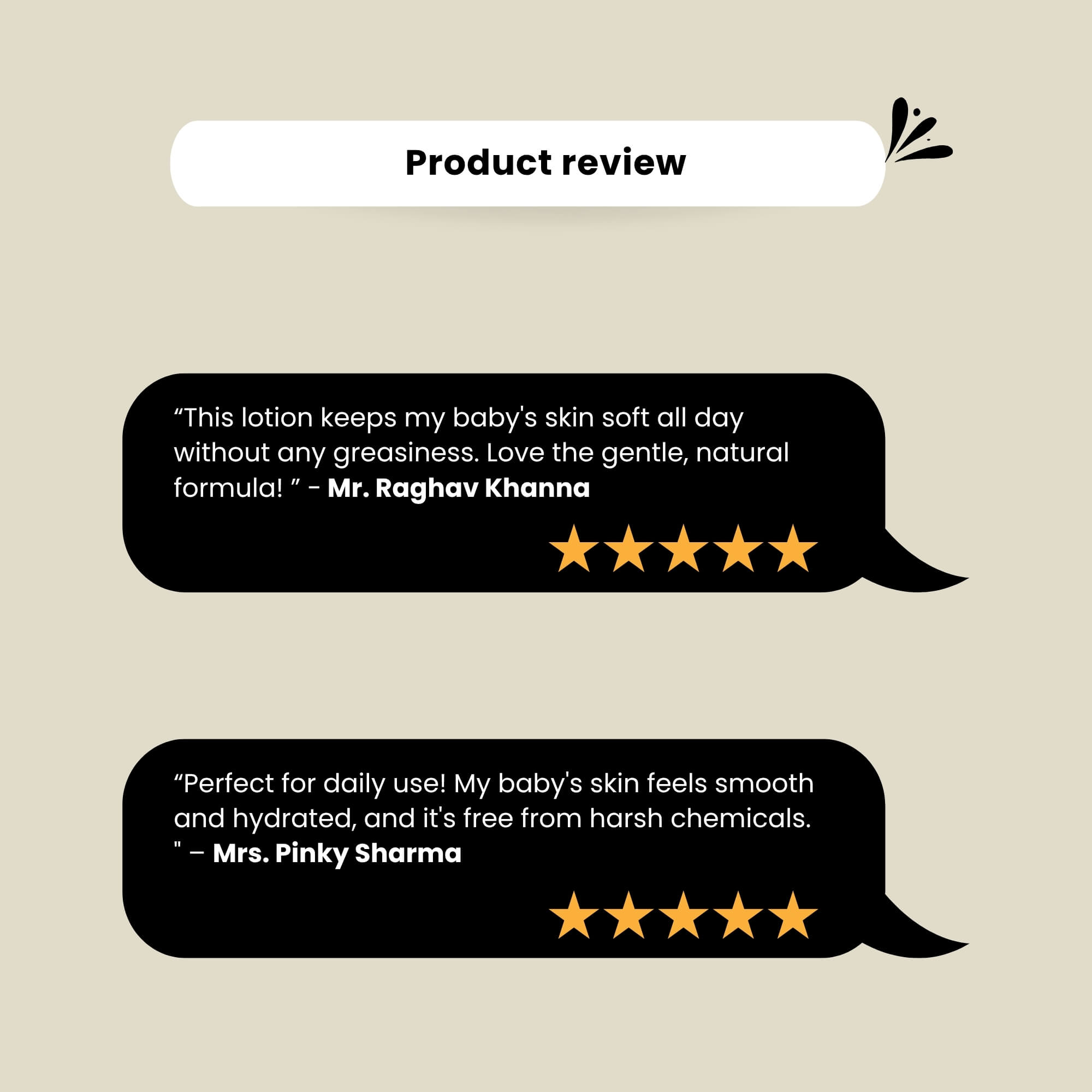 Customer reviews of Skinaa BabySoft Baby Lotion – parents praise its gentle, non-greasy formula that keeps baby’s skin soft, smooth, and hydrated all day