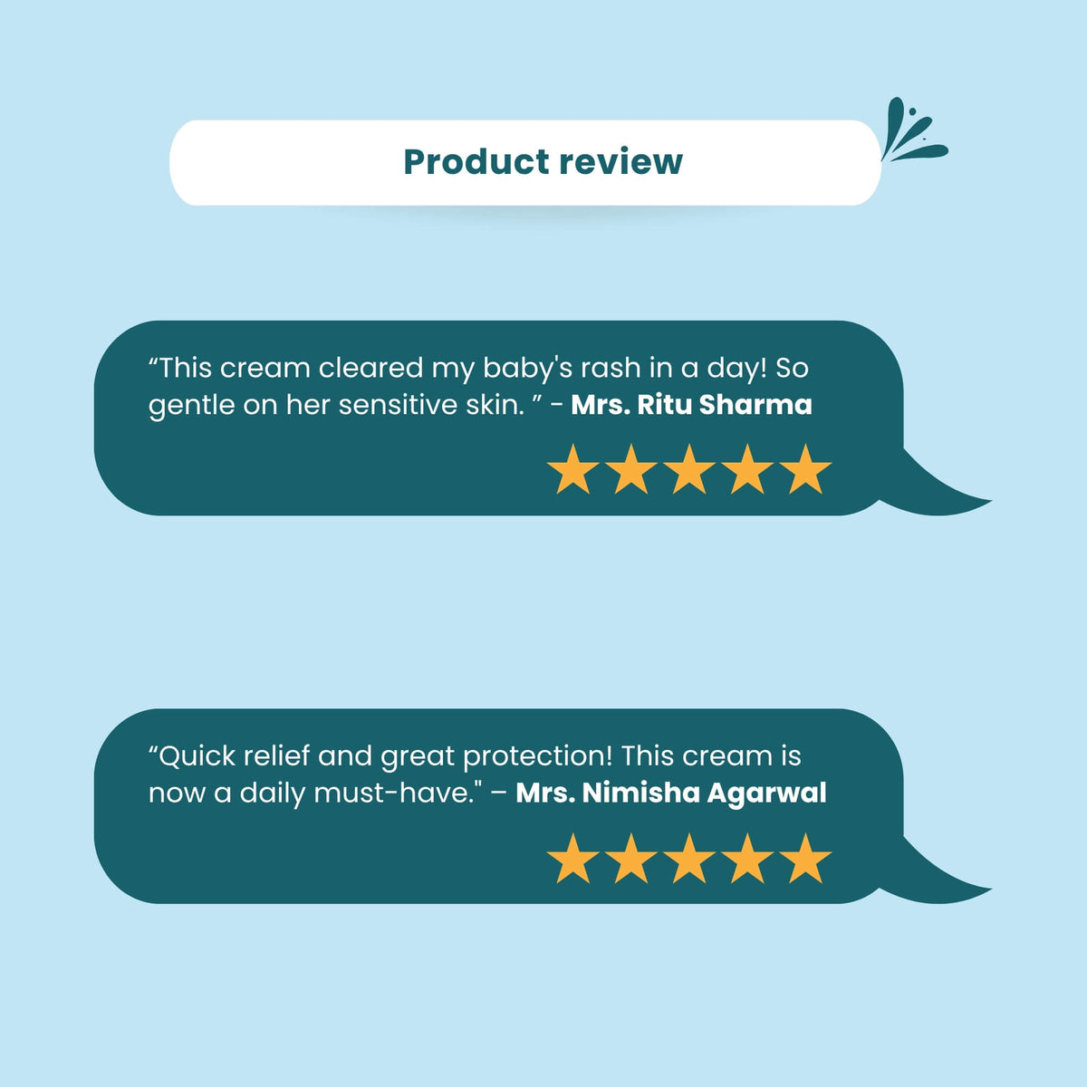 Customer reviews of Skinaa BabySoft Diaper Rash Cream – praised for clearing baby rashes quickly, gentle on sensitive skin, providing quick relief and daily protection