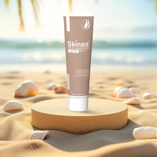 Skinaa Tinted Sunscreen Gel SPF 50 PA+++ | Broad Spectrum Protection | 50 g