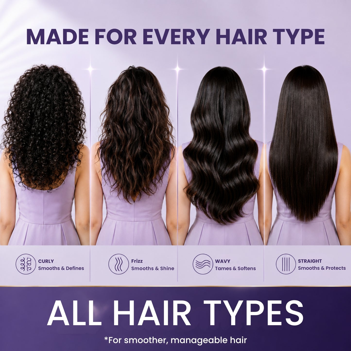 Hairence Anti-Frizz Hair Serum with 2% Dimethicone, 3% Phenyl Trimethicone, Argan Oil & Oil-Soluble Keratin | Smooths Frizz, Enhances Shine & Conditions Dry, Rough Hair for Men & Women