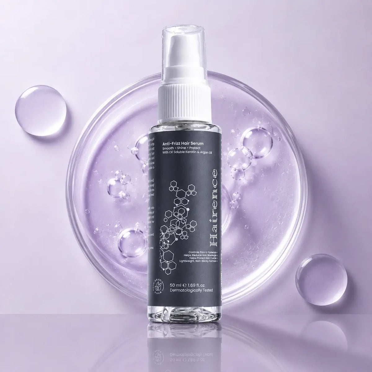 Hairence Anti-Frizz Hair Serum with 2% Dimethicone, 3% Phenyl Trimethicone