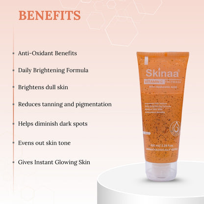 Skinaa Vitamin C Face Wash for Instant Skin Brightening | 100ml